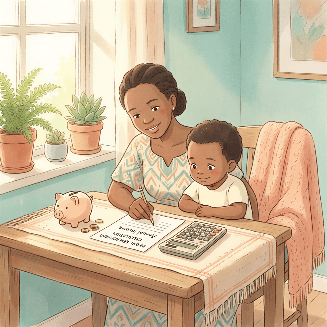 Income replacement method visualization